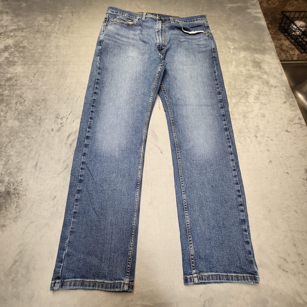Levi's 506 Jeans Mens 34x30 Blue Straight Regular Medium Wash Denim Pockets